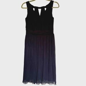 Evan Picone Black Micro Pleats LBD Dress Size 6P Cocktail Dress
